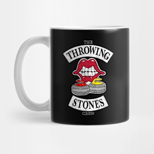 Curling Fan The THROWING STONES Crew Winter Sport Distressed Mug